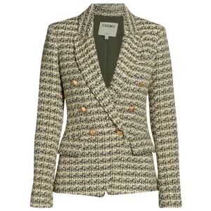 L’Agence Kenzie Double Breasted Tweed Blazer
